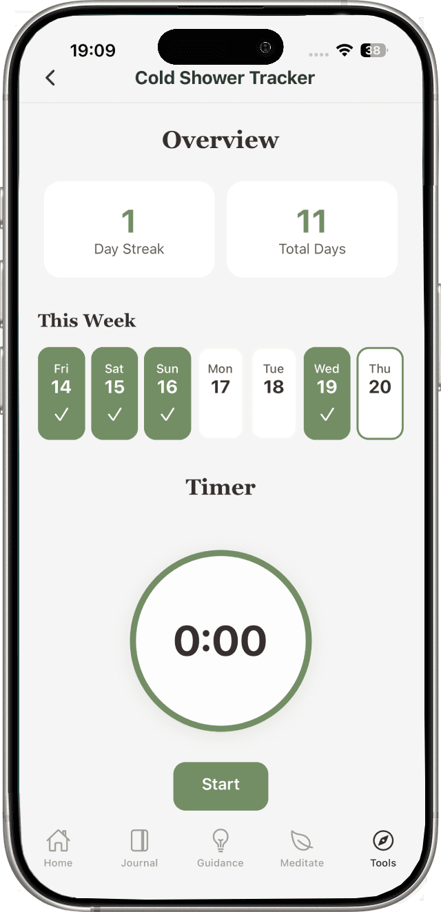 Cold Showers Tracker